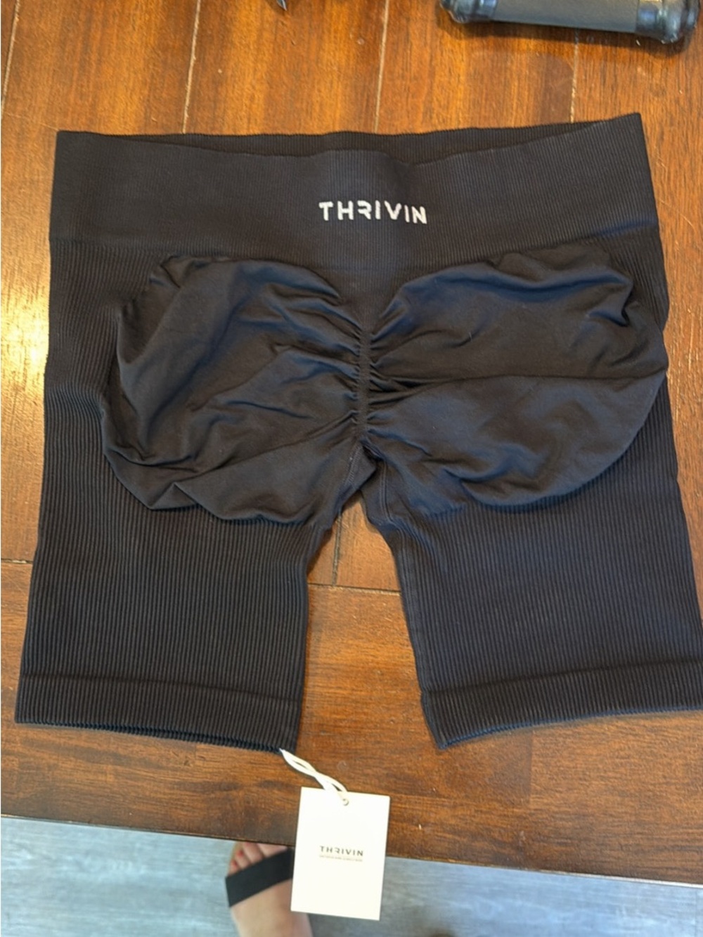 Black Scrunch Bike Shorts — High-Rise Sculpting Fit